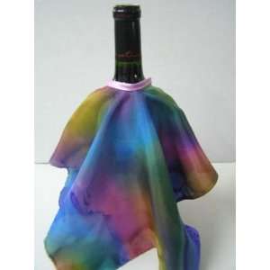   Judaica GS W2 Rainbow Wine Bottle Cover Silk: Home & Kitchen