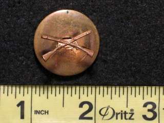 Original Vintage Military U.S. Army Infantry Insignia Screw Back Pin 