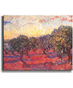 Vincent Van Gogh Olive Grove Stretched Canvas  Overstock