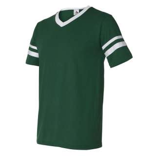   Neck Baseball Jersey w/ Striped Sleeves S 2XL Tee Team Sports Mens 360
