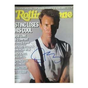  Signed Sting Rolling Stone Magazine 9/26/85: Sports 