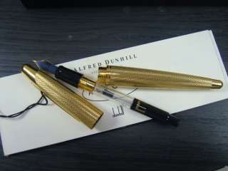 Very Rare Dunhill AD2000 Gold Plated Barley FOUNTAIN PEN  