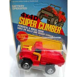  4x4 D Super Climber Red Truck 1982 Soma Battery Operated 