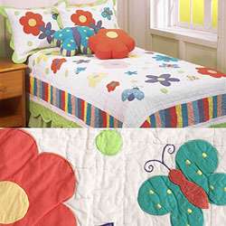 Blooming Meadow Patchwork Quilt Set  