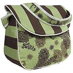 Hoohobbers Cocoa Green Messenger Diaper Bag  