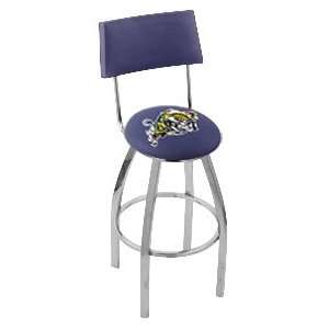 United States Naval Academy Steel Logo Stool with Back and L8C4 Base 