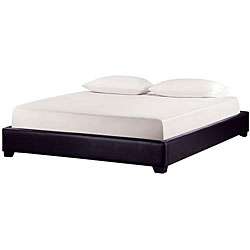 Metro Queen Black Faux Leather Bed  Overstock