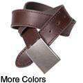   Mens Reversible Topstitched Genuine Leather Belt  