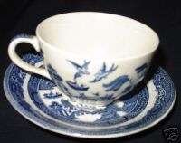 JOHNSON BROS. BLUE WILLOW CUPS AND SAUCERS  