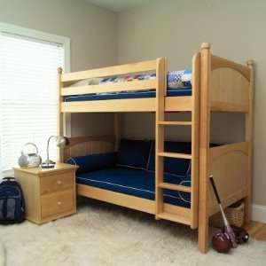    Maxtrix Twin Low Bunk Bed w. Straight Ladder: Home & Kitchen