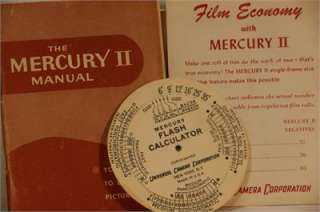 VINTAGE MERCURY II FILM CAMERA MODEL CX SER. NO. 170426 BOX MANUAL 2X2 