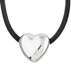 Brass Heart Cord Necklace  