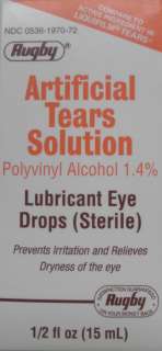 RUGBY ARTIFICIAL TEARS LUBRICANT EYE DROPS 15ML  