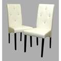   of Tiffany White Dining Room Chairs (Set of 2)  Overstock