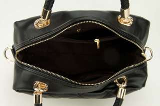 Women Genuine Leather Boston Tote Bag Designer Shoulder Handbag 