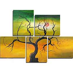 Hand painted Wild Tree Canvas Art  Overstock
