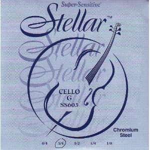   Stellar Chromium Steel 3/4 Size, SS603 3/4 Musical Instruments