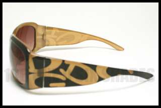 DG WOMENS Large Frame Fashion Retro Sunglasses BLACK W/ LIGHT BROWN