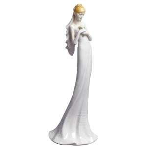  12.25 inch White Porcelain Figurine Slender Young 