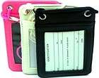 Neck Strap ID Badge Card Holder Pouch Wallet 2 Sided Window Black 