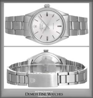 Rolex Air King Vintage Stainless Steel Oyster Perpetual Mens Watch 