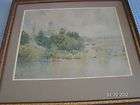 Paul Sawyier Watercolor Print River Pathway Framed Limited Edition 
