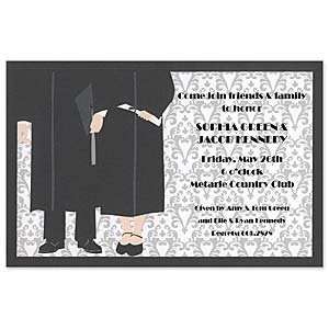  Damask Grad Invitation Graduation Invitations Health 