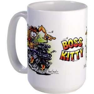 Boss Kitty Garfield Humor Large Mug by   Kitchen 