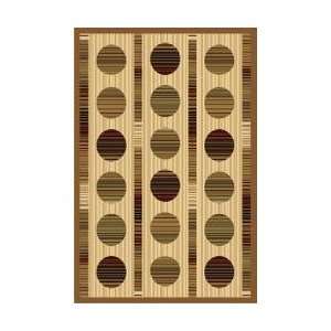  Area Rug in Red / Tan / Green   5 x 8   Art Collection 