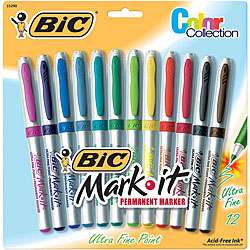 Bic Mark it Ultra Fine Point Permanent Markers (Package of 12 