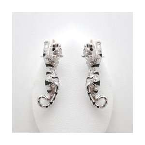 Alexander Mcqueen Style Crystal Leopard Earrings