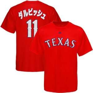  MLB Majestic Yu Darvish Texas Rangers #11 Player T Shirt 