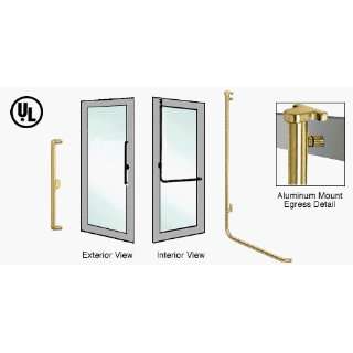  CRL Polished Brass Left Hand Reverse Swing Aluminum Door 
