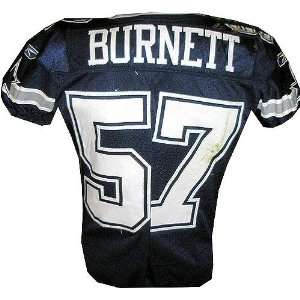 Kevin Burnett #57 2008 Cowboys Game Used Navy Jersey  (Tagged 07 