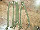 lot of 3 military brass zippers new vintage jeep m151
