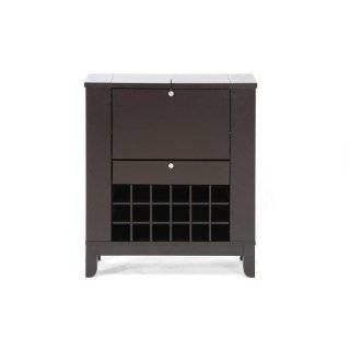   Studio Modesto Brown Modern Dry Bar and Wine Cabinet