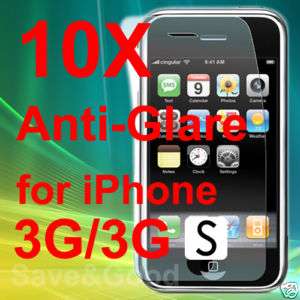 10X New Anti Glare Screen Protectors for iPhone 3G/3GS  