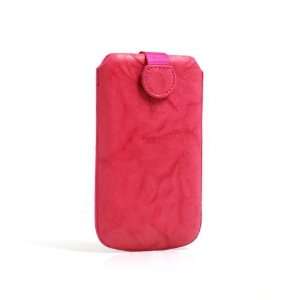   Pink Leather Sleeve Case for Nokia N900 E7 Cell Phones & Accessories