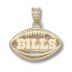  Buffalo Bills Solid 10K Gold BILLS Pierced Football 