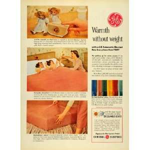  1955 Ad General Electric Automatic Blanket Bed Family 
