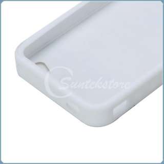   Style Silicone Case Skin Cover for Apple iPhone 4 4G 4S White  