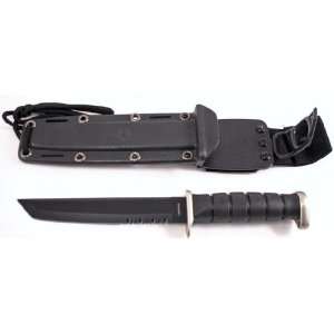  NEW BLACK TANTO FIXED BLADE HUNTING KNIFE W SHEATH Sports 