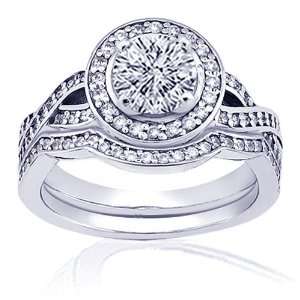   Intertwined Engagement Wedding Rings Pave Set Fascinating Diamonds