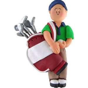   Ornament Central OC 105 M Golfer with Clubs Ornament