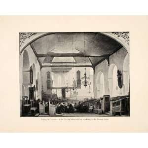  1898 Print Johannes Bosboom Art Utrecht Cathedral Interior 