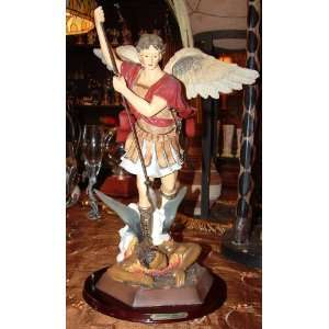  The Archangel St Michael Sculpture 16.5h. El Arcangel San 