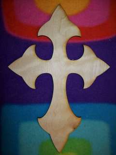 UNFINISHED WOOD CROSS CROSSES SPEAR END 7 x11  