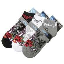 Ed Hardy Mens Roaring Panther Sport Socks (Pack of 3)  