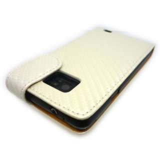   Fibre Flip Leather Case Cover for Samsung Galaxy S 2 II S2 +SP  