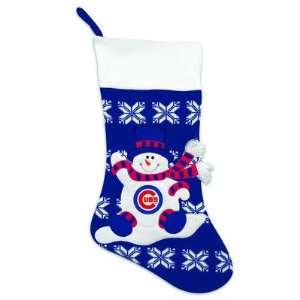  MLB Snowman Knit Stocking   Chicago Cubs